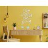 Wanddekoration Stop wishing start doing (Bildabmessungen 42 x 29 cm, Bildfarbe Grau)