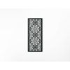 Holzpaneel BLUMEN UND STERNE (Bildabmessungen 133 x 57 cm, Bildfarbe Grau)