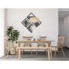 Holzsticker 4 Elemente – Feuer, Wasser, Erde, Luft (Bildabmessungen 89 x 89 cm, Bildfarbe Grau)