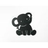 Wandsticker für Kinder KLEINER ELEFANT (Bildabmessungen 31,5 x 33,5 cm, Bildfarbe Grau)
