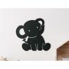 Wandsticker für Kinder KLEINER ELEFANT (Bildabmessungen 31,5 x 33,5 cm, Bildfarbe Grau)