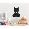 Kindersticker KLEINER HUND (Bildabmessungen 31,5 x 24 cm, Bildfarbe Grau)