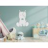 Kindersticker KLEINER HUND (Bildabmessungen 31,5 x 24 cm, Bildfarbe Grau)