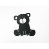 Wandsticker für Kinder TEDDYBÄR (Bildabmessungen 31,5 x 29,5 cm, Bildfarbe Grau)