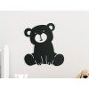 Wandsticker für Kinder TEDDYBÄR (Bildabmessungen 31,5 x 29,5 cm, Bildfarbe Grau)