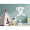 Wandsticker für Kinder KOALA (Bildabmessungen 31,5 x 30,5 cm, Bildfarbe Grau)