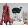 Kindersticker WALFISCH (Bildabmessungen 26,5 x 31,5 cm, Bildfarbe Grau)