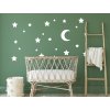 Set aus Kinderstickern für die Wand MOND UND STERNE (25 Stücl)