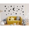 Set aus Kinderstickern für die Wand MOND UND STERNE (25 Stücl)