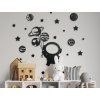 Kindersticker-Set KOSMONAUT IM WELTALL (26 Stück) (Bildfarbe Grau)