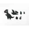 Kindersticker-Set DINOS (6 Stück) (Bildfarbe Grau)