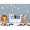 Set mit Kinderstickern KLEINE STERNE (18 Stück) (Bildfarbe Grau)