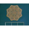 Holzmandala BLUME DES LEBENS (Bildabmessungen 84 x 84 cm, Bildfarbe Grau)