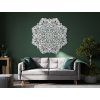 Holzmandala BLUME DES LEBENS (Bildabmessungen 84 x 84 cm, Bildfarbe Grau)