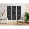Mehrteiliges Wandmandala UNIKAT (Bildabmessungen 93 x 92 cm, Bildfarbe Grau)