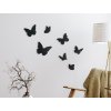 Set aus hölzernen 3D-Schmetterlingen für die Wand (7 Stück)