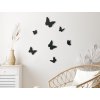 Set aus hölzernen 3D-Schmetterlingen für die Wand (7 Stück)