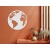 Wandbild GLOBUS (Bildabmessungen 31,5 x 31,5 cm, Bildfarbe Grau)