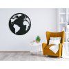 Wandbild GLOBUS (Bildabmessungen 31,5 x 31,5 cm, Bildfarbe Grau)