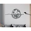 3D-Wandsticker UMARMUNG DER ERDE (Bildabmessungen 46,5 x 44,5 cm, Bildfarbe Grau)