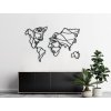 Künstlerische Weltkarte für die Wand - Zwei Gesichter