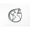 Designsticker REISE UM DIE WELT (Bildabmessungen 29,5 x 27,5 cm, Bildfarbe Grau)