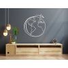 Designsticker REISE UM DIE WELT (Bildabmessungen 29,5 x 27,5 cm, Bildfarbe Grau)