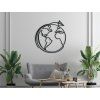 Designsticker REISE UM DIE WELT (Bildabmessungen 29,5 x 27,5 cm, Bildfarbe Grau)