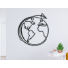 Designsticker REISE UM DIE WELT (Bildabmessungen 29,5 x 27,5 cm, Bildfarbe Grau)