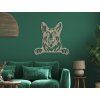 Wandsticker DEUTSCHER SCHÄFERHUND (Bildabmessungen 29,5 x 31,5 cm, Bildfarbe Grau)