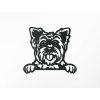 Wandbild Yorkshire Terrier (Bildabmessungen 27,5 x 31,5 cm, Bildfarbe Grau)