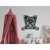 Wandbild Yorkshire Terrier (Bildabmessungen 27,5 x 31,5 cm, Bildfarbe Grau)