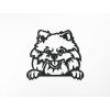 Holzsticker ZWERGSPITZ (Bildabmessungen 27,5 x 31,5 cm, Bildfarbe Grau)
