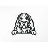Wandsticker Englischer Cockerspaniel (Bildabmessungen 27,5 x 31,5 cm, Bildfarbe Grau)