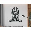 Holzbild für die Wand Dobermann (Bildabmessungen 31,5 x 27,5 cm, Bildfarbe Grau)