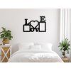 Designfotorahmen für die Wand LIEBE (Bildfarbe Grau)