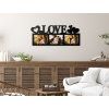 Fotorahmen mit Herzen LOVE (Bildfarbe Grau)