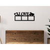 Fotorahmen mit Herzen LOVE (Bildfarbe Grau)