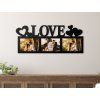 Fotorahmen mit Herzen LOVE (Bildfarbe Grau)