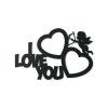 Fotorahmen für die Wand I LOVE YOU (Bildfarbe Grau)