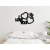 Fotorahmen für die Wand I LOVE YOU (Bildfarbe Grau)