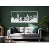 Bild London (Bildabmessungen 25,5 x 62 cm, Bildfarbe Grau)