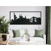 Bild New York (Bildabmessungen 25,5 x 62 cm, Bildfarbe Grau)