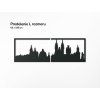 Panoramabild Prag (Bildabmessungen 20,5 x 62 cm, Bildfarbe Grau)