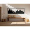 Panoramabild Madrid (Bildabmessungen 20,5 x 62 cm, Bildfarbe Grau)