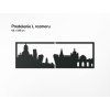 Panoramabild Madrid (Bildabmessungen 20,5 x 62 cm, Bildfarbe Grau)