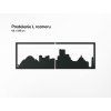 Panoramabild Delhi (Bildabmessungen 20,5 x 62 cm, Bildfarbe Grau)