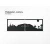 Panoramabild Los Angeles (Bildabmessungen 20,5 x 62 cm, Bildfarbe Grau)