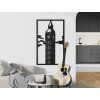 Bild Big Ben (Bildabmessungen 45,5 x 27,5 cm, Bildfarbe Grau)