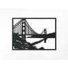 Bild der Golden Gate Bridge in San Francisco (Bildabmessungen 33,5 x 45,5 cm, Bildfarbe Grau)